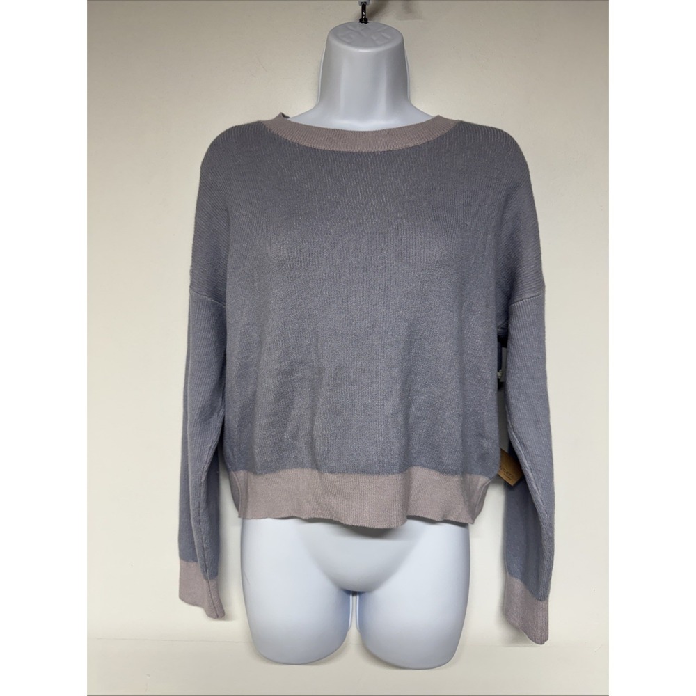 Dreamers by Debut Sweater Womens Medium Purple Long Sleeve Crew Neck T7005 NEW